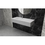  Vayer Libra Umywalka wpuszczana w blat lewa z otworem na baterię 100,5x53,5 cm biała 100.053.015.3-1.X.1.X.0