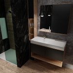  Vayer Libra Umywalka wpuszczana w blat lewa z otworem na baterię 100,5x53,5 cm biała 100.053.015.3-1.X.1.X.0