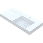  Vayer Libra Umywalka wpuszczana w blat prawa z otworem na baterię 120,5x53,5 cm biała 120.053.015.3-1.X.1.X.0