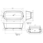  Vayer Nova2 Wanna przyścienna bez przelewu 164x83 cm biała 164.083.042.1-4.0.3.0.0
