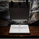  Vayer Orion Umywalka wpuszczana w blat z otworem na baterię 70x45 cm biała 070.045.010.3-1.0.1.X.0