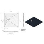   Vayer Taurus Brodzik prysznicowy kwadratowy 80x80 cm czarny 080.080.001.2-6.0.0.0.0.K01