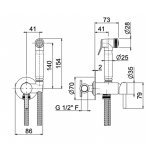 Vema Otago Bateria bidetowa podtynkowa brushed gold V27405.AP.098