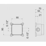 Vema Otago Box montażowy do baterii wannowej wolnostojącej V00004