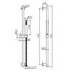 Vema Otago Drążek prysznicowy ze słuchawką i wężem brushed gold V17101.AP.098
