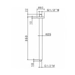 Vema Otago Ramię prysznicowe 35 cm brushed gold V08256.AP.098