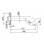 Vema Otago Wylewka umywalkowa 17 cm brushed gold V17145.AP.098