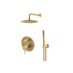 Vema Otago Zestaw natryskowy podtynkowy z deszczownicą ∅25 brushed gold OTAZES25.AP.098