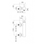 Vema Tiber Steel Bateria natryskowa Stal nierdzewna V17090
