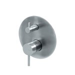 Vema Tiber Steel Bateria natryskowa-wannowa podtynkowa z przełącznikiem Stal nierdzewna V17142