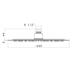 Vema Tiber Steel Deszczownica ultraslim 25 cm Stal nierdzewna V08243