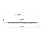 Vema Tiber Steel Deszczownica ultraslim 30 cm Stal nierdzewna V08245