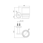 Vema Tiber Steel Kubek wiszący Stal nierdzewna V17300