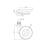 Vema Tiber Steel Mydelniczka wisząca Stal nierdzewna V17320