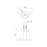 Vema Tiber Steel Podwójny haczyk Stal nierdzewna V17330