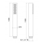 Vema Tiber Steel Słuchawka prysznicowa Stal nierdzewna V17180