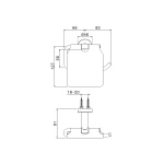 Vema Tiber Steel Uchwyt na papier z klapką Stal nierdzewna V17355