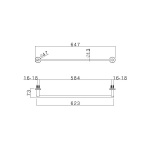 Vema Tiber Steel Wieszak na ręcznik 60 cm Stal nierdzewna V17310