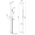 Vema Tiber Steel  Zestaw natryskowy Stal nierdzewna V17101