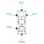   Venus Bateria wannowo-natryskowa termostatyczna podtynkowa 3-drożna chrom AL1844502CR