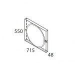 Victoria+Albert Anatolia 55 Lustro 72x55 cm Polerowany chrom MR-ANA-55-PC