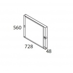 Victoria+Albert Anatolia 56 Lustro 73x56 cm Polerowany chrom MR-ANA-56-PC