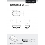 Victoria+Albert Barcelona Umywalka nablatowa 64x35cm Biała VB-BAR-64-NO