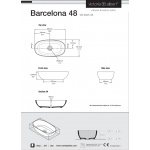 Victoria+Albert Barcelona Umywalka nablatowa 48x30cm Biała VB-BAR-48-NO