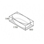 Victoria+Albert Barcelona 2 Wanna Wolnostojąca Biała 170x80 cm BA2-N-SW-NO