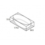 Victoria+Albert Barcelona 3 Wanna Wolnostojąca Biała 179x87 cm BA3-N-SW-NO