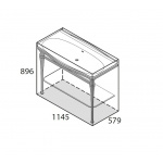 Victoria+Albert Candella 114 Stolik z zintegrowaną umywalką 115x58 cm Polerowany chrom CAN-114-N-PC