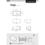 Victoria+Albert Edge Wanna Wolnostojąca Biała 149,5x80,3 cm EDG-N-SW-NO