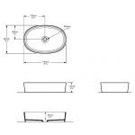 Victoria+Albert Ios Umywalka Stawiana na Blat 54x36cm Biała VB-IOS-54-NO