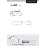 Victoria+Albert Ios Umywalka Stawiana na Blat 80x42,5cm Biała VB-IOS-80-NO