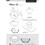 Victoria+Albert Maru 42 Umywalka nablatowa 42x42cm Biała VB-MAU-42-NO