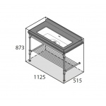 Victoria+Albert Metallo 113 Quartz Stolik z zintegrowaną umywalką 113x52 cm Polerowany chrom MET-113-QBK-N-PC