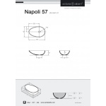 Victoria+Albert Napoli Umywalka Stawiana na Blat 57x34,5cm Biała VB-NAP-57-NO