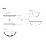 Victoria+Albert Pembroke 52 Umywalka Wpuszczana w Blat 51x35 Biała DU-PEM-52-IO