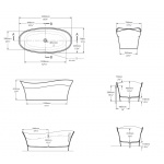 Victoria+Albert Pescadero Wanna Wolnostojąca 170x80 Biała PES-N-SW-NO