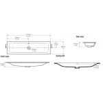 Victoria+Albert Rosendale 122 Umywalka Wpuszczana w Blat 121x38 Biała DU-ROS-122-IO