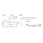 Victoria+Albert Rosendale 91 Umywalka Wpuszczana w Blat 92x38 Biała DU-ROS-91-IO