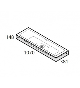 Victoria+Albert Rossendale 107 Umywalka Podblatowa/Wpuszczana w Blat 107x38 Biała DU-ROS-107-IO