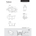 Victoria+Albert Toulouse Wanna Wolnostojąca 181x80 Biała TOU-N-SW-NO