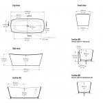 Victoria+Albert Trivento Wanna Wolnostojąca 165x70 Biała TRV-N-SW-NO