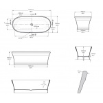 Victoria+Albert Worcester Wanna wolnostojąca 180x78 cm Biała WOR-N-SW-NO