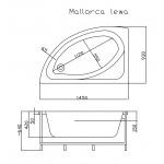   Victory Spa Vivera Mallorca Wanna narożna lewa 145x93 biała OOV.070.910.00.1 Tylko 1 sztuka w takiej cenie!