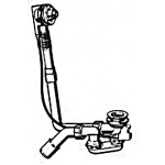 Viega Multiplex Syfon odpływowo-przelewowy do wanny + zestaw wykończeniowy M5 725mm 703325 + 721244