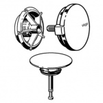 Viega Multiplex Syfon odpływowo-przelewowy do wanny + zestaw wykończeniowy M5 725mm 703325 + 721244