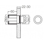 Vola A82 Przycisk sterujący do systemów podtynkowych chrom 7925416