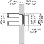 Vola A82 Przycisk sterujący do systemów podtynkowych czany mat A82.27